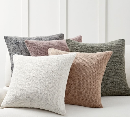 Faye textured linen pillow cover outlet